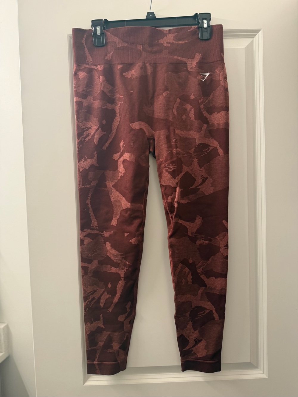 Gymshark Burgundy Camo Seamless Leggings